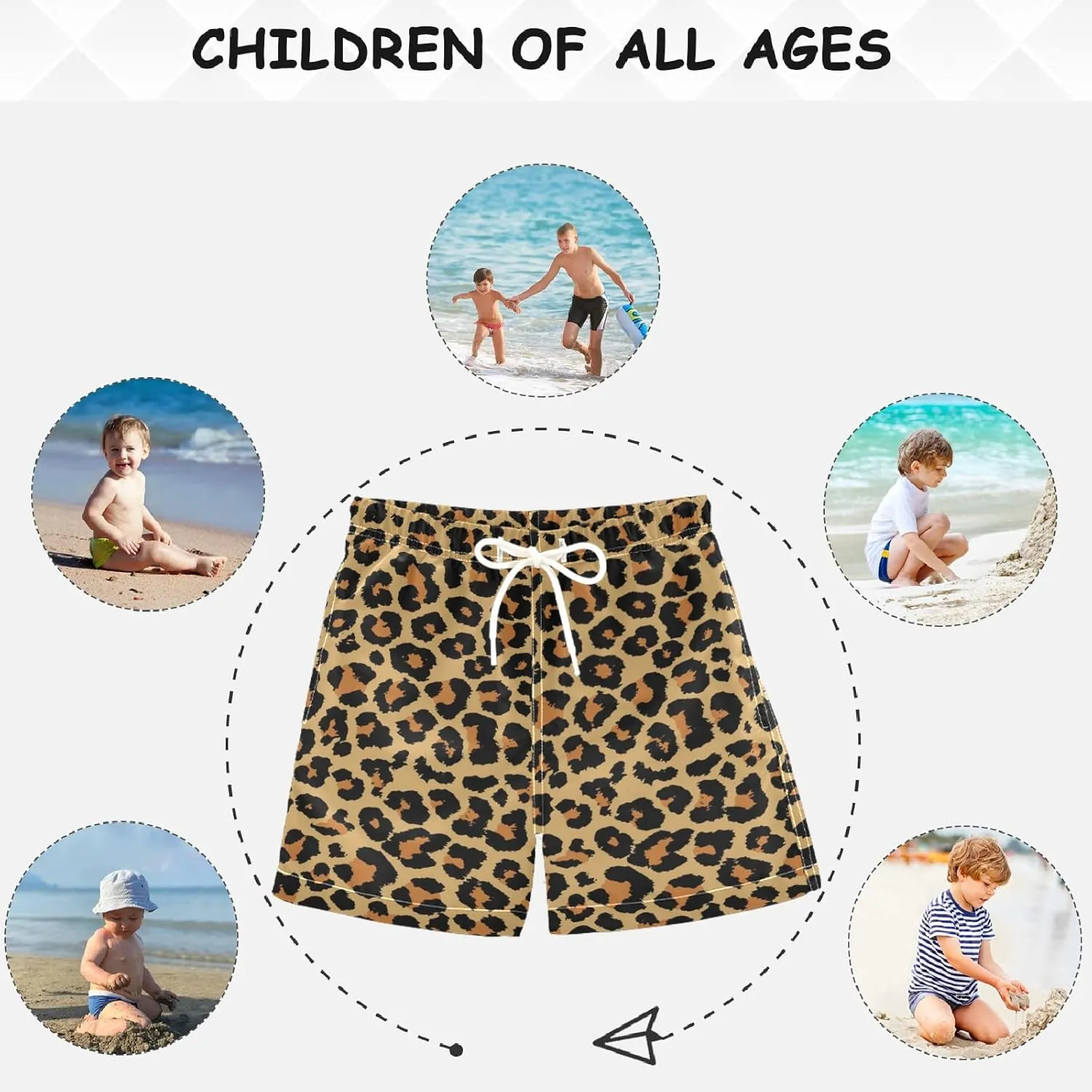 visesunny Little Boys Quick Dry Beach Board Shorts Kids Swim Trunk Swimsuit Beach Shorts Swim Trunk for Infant Baby Boy Teens