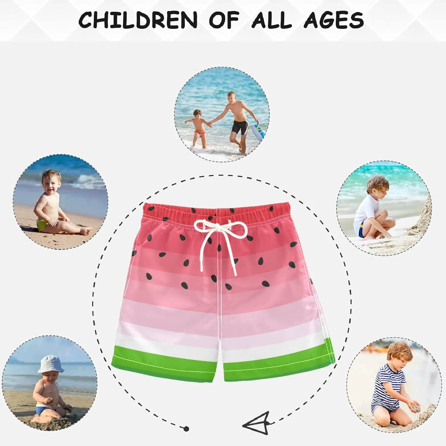 visesunny Little Boys Quick Dry Beach Board Shorts Kids Swim Trunk Swimsuit Beach Shorts Swim Trunk for Infant Baby Boy Teens