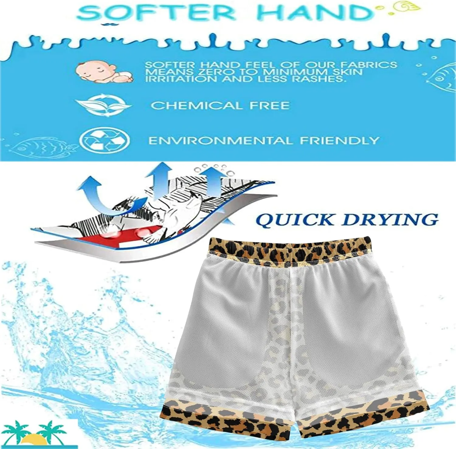 visesunny Little Boys Quick Dry Beach Board Shorts Kids Swim Trunk Swimsuit Beach Shorts Swim Trunk for Infant Baby Boy Teens