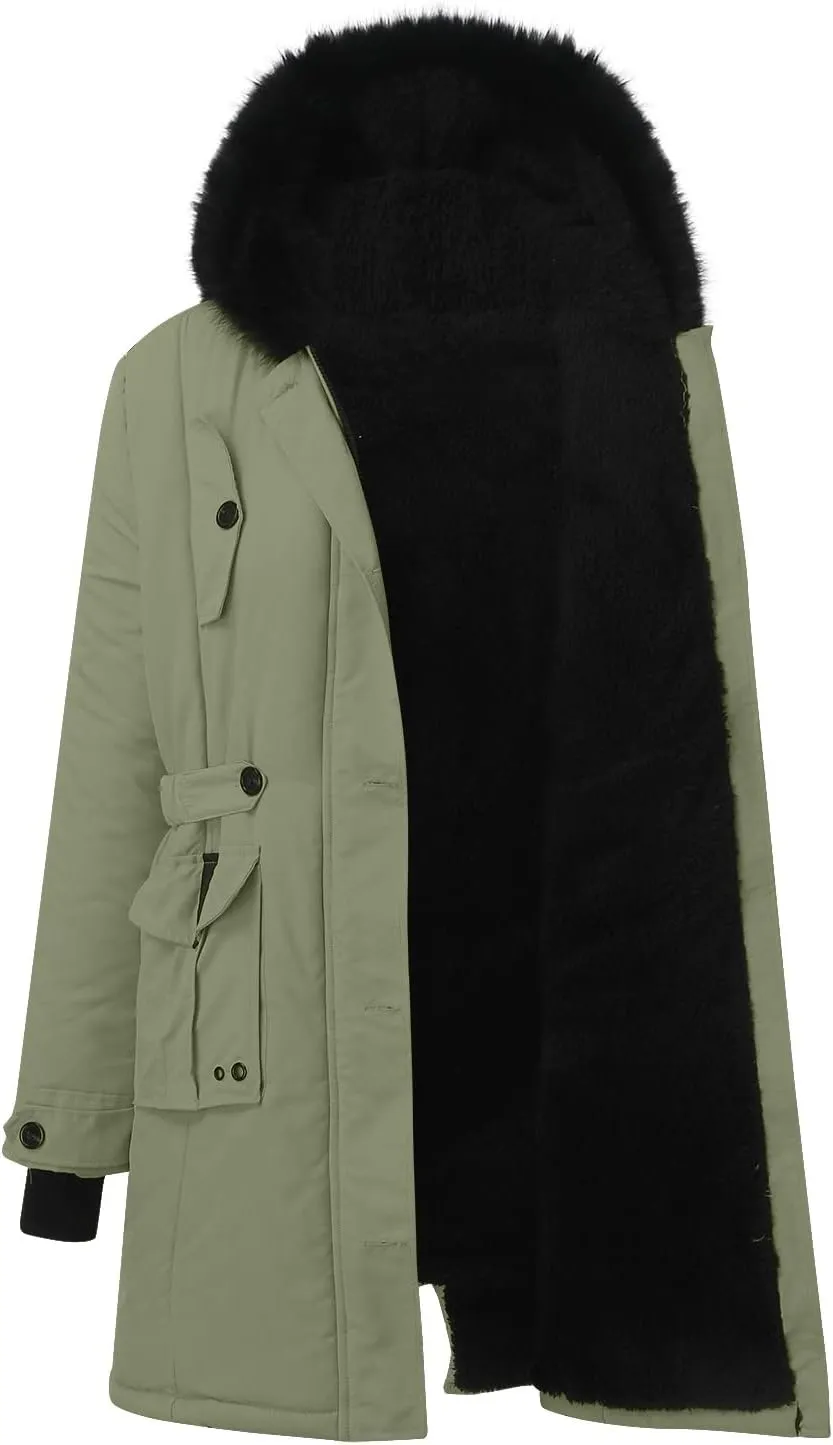 Warm Jacket Size Winter Coat Lapel Collar Long Sleeve Jacket Vintage Thicken Coat Womens 2024 Winter Zip Puffer