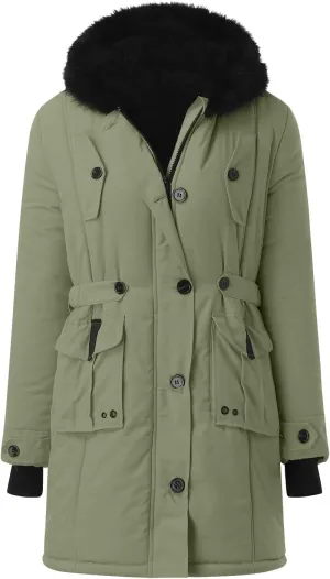 Warm Jacket Size Winter Coat Lapel Collar Long Sleeve Jacket Vintage Thicken Coat Womens 2024 Winter Zip Puffer