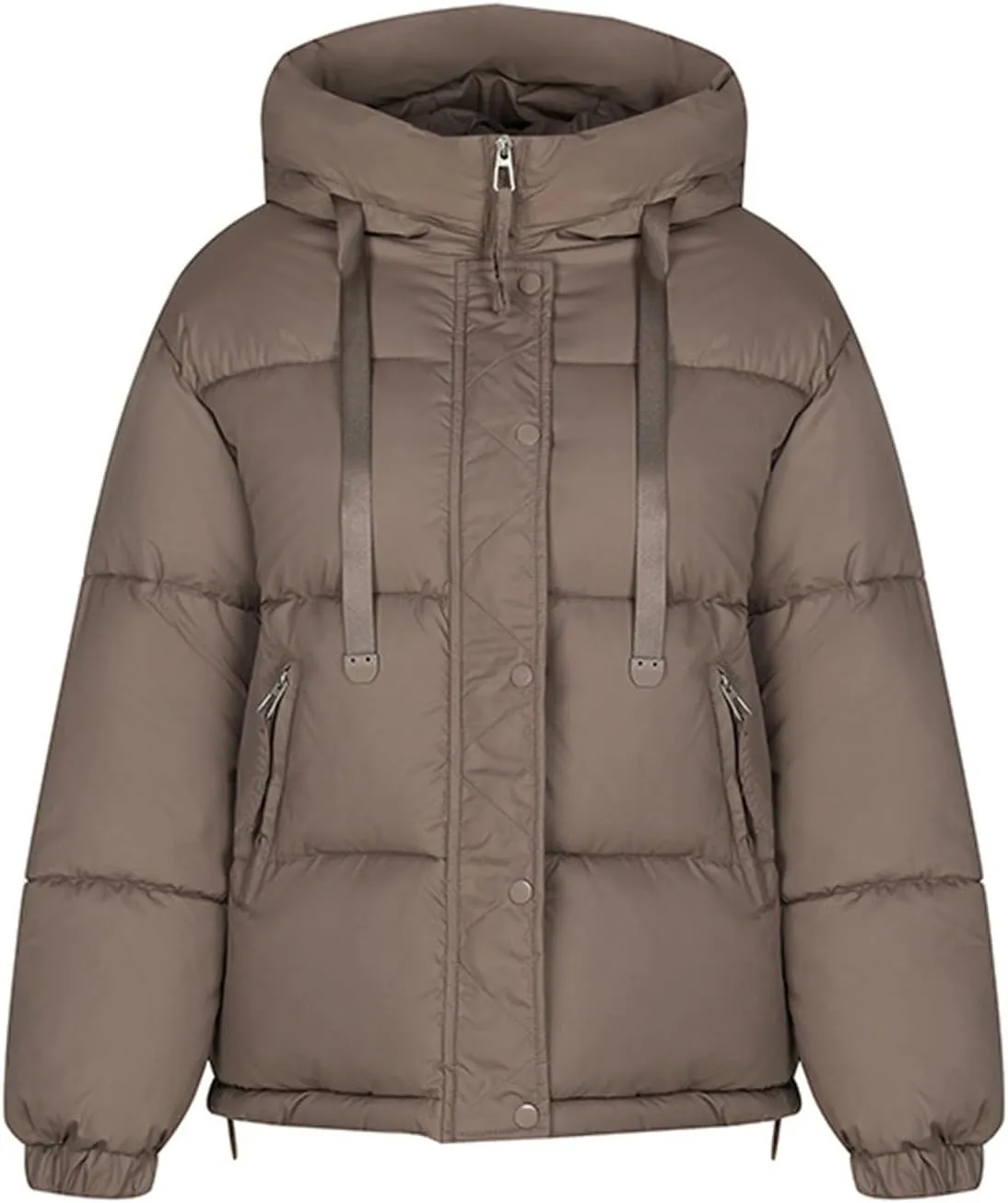 Warm Winter Coats for Women 2025 Trendy Loose Hooded Puffer Jacket Down Coat Puffy Wadded Jackets Overcoat