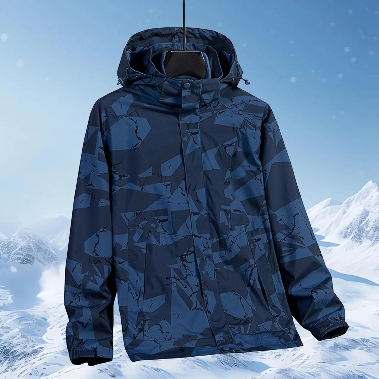 Waterproof Hiking Travel Jackets for Men Quick Dry Hoodie Windbreaker Coats with Pockets Trendy Streetwear Jackets
