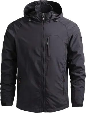 Waterproof Jackets For Men, Men'S Rain Jacket Windbreaker Cycling Running Raincoat With Hood Lightweight Mens Jackets Fall Men Jackets Fashion Jacket (3XL, Black)