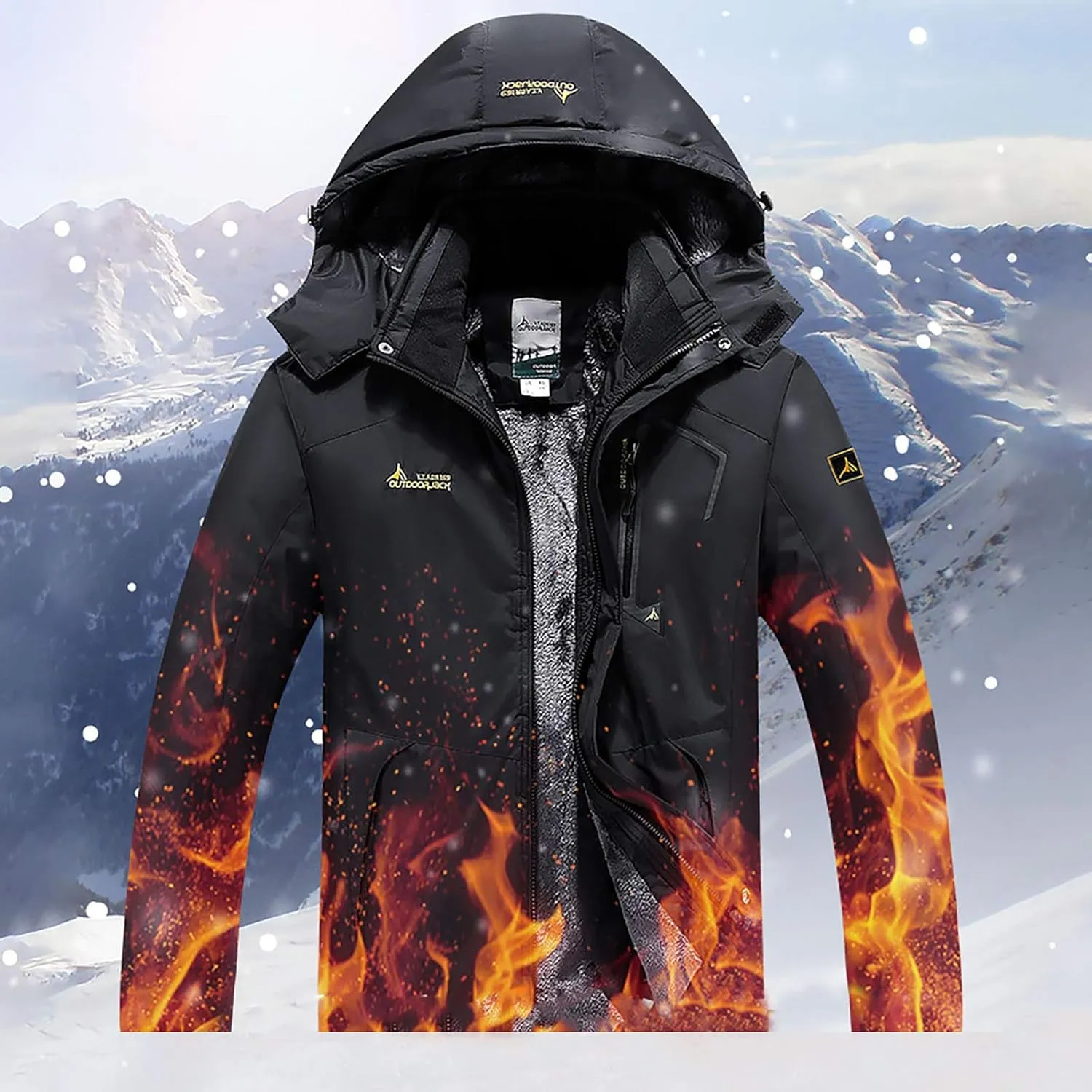 Waterproof Snowboarding Raincoat Warm Hooded Man's Windbreaker Jackets Men's Coats & Jackets Coat Jacket Men