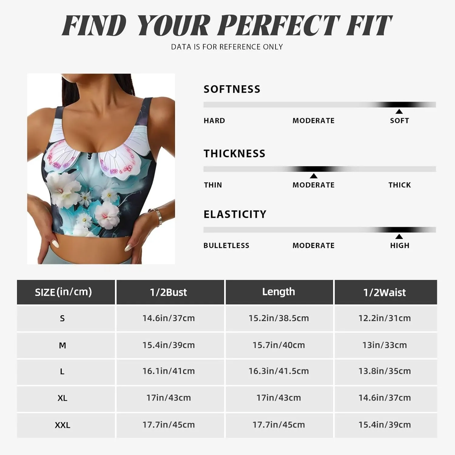 White Butterfly Women's Sexy Sports Vest Sleeveless Athletic Gym T-Shirts Vest U-Shaped Back Quick Dry Top