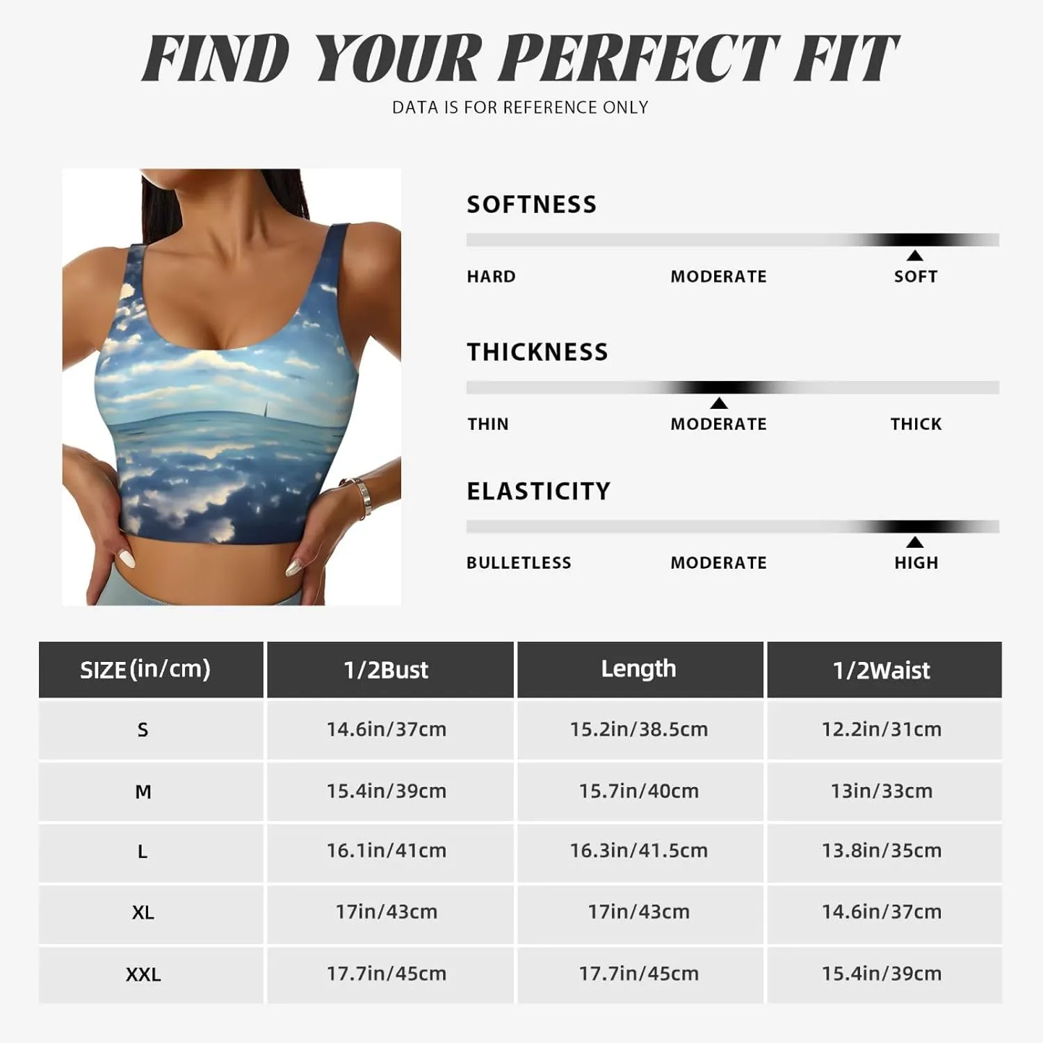 White Clouds Over The Sea Women's Sexy Sports Vest Sleeveless Athletic Gym T-Shirts Vest U-Shaped Back Quick Dry Top