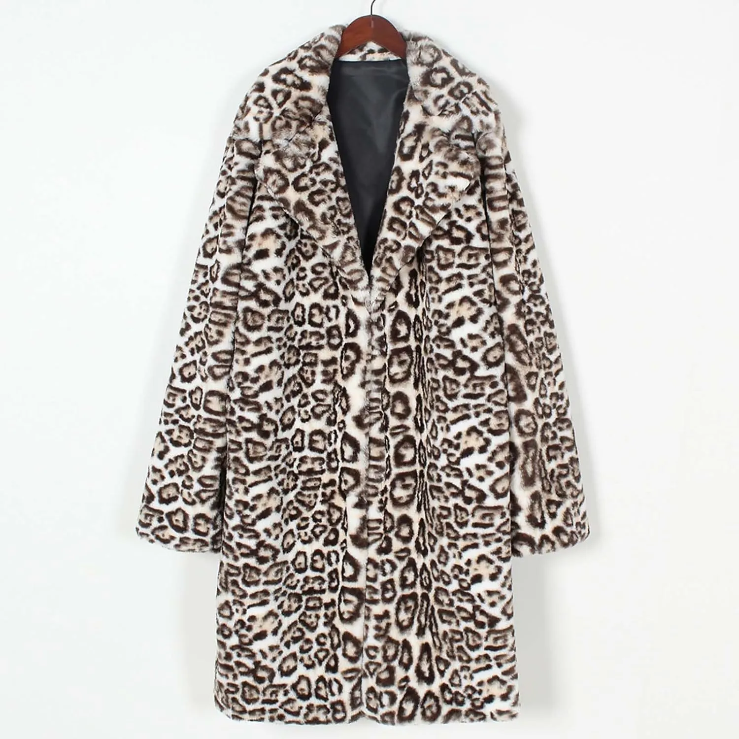 Winter Jackets for Women 2024 Fuzzy Fleece Jacket Long Winter Coat Faux Fur Jackets Fashion Leopard Print Coats