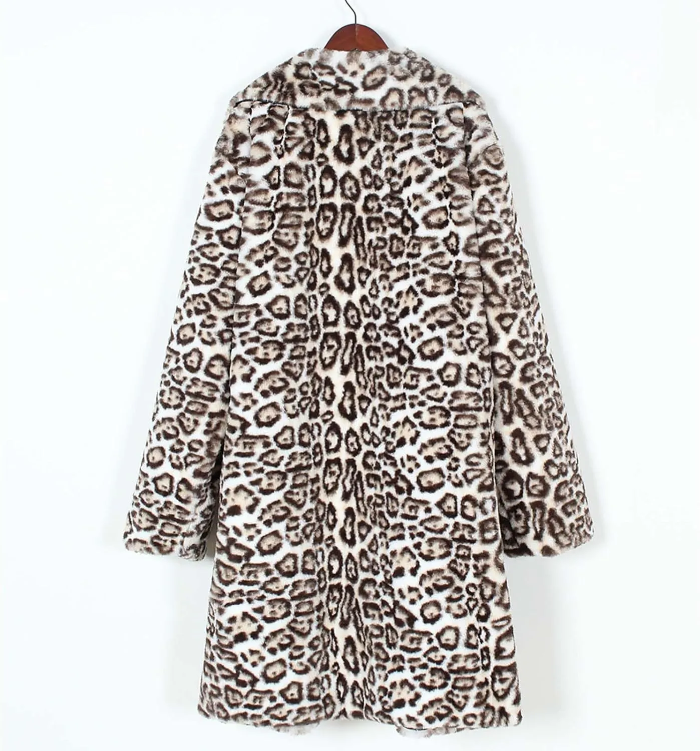 Winter Jackets for Women 2024 Fuzzy Fleece Jacket Long Winter Coat Faux Fur Jackets Fashion Leopard Print Coats