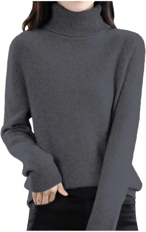 Winter Sweaters for Women Long Sleeve Turtleneck Knitted Cashmere Fall Pullover Oversized Sweaters