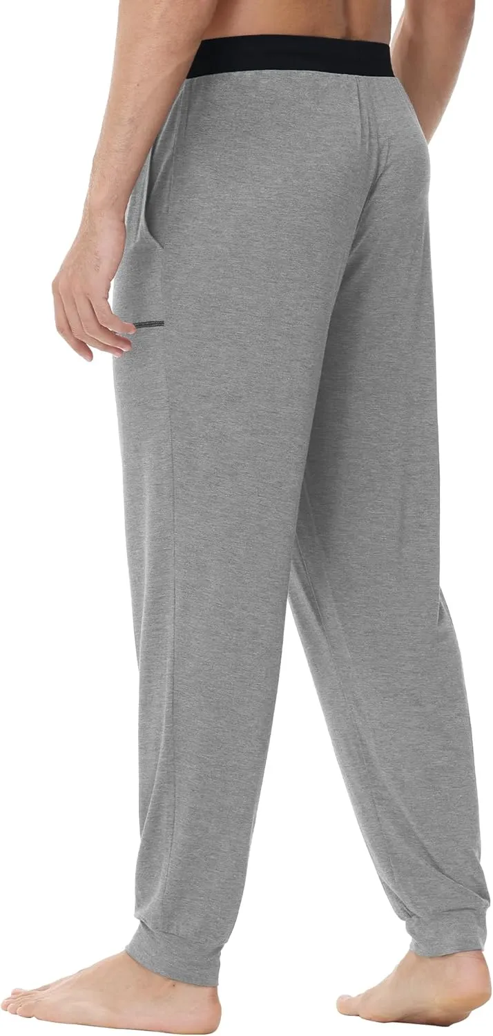 WiWi Viscose from Bamboo Mens Pajama Pants Jogger Bottoms Sleep Pant with Pockets Sweatpants S-XXL