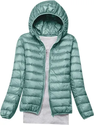 Women Quilted Lightweight Jackets Hooded Warm Winter Coats Packable Puffer Jackets Casual Short Down Coats Outerwear