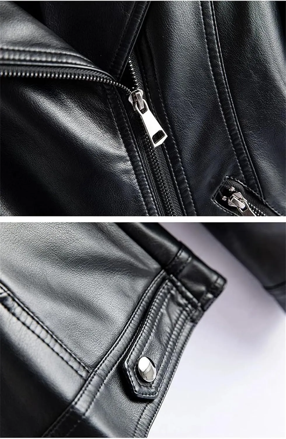 Women Red Split Sheepskin Jackets Zipper Short Full Sleeve Moto Biker Jackets Leather Coats