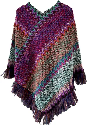 Womens Blanket Open Front Poncho Sweater Scarf Wrap Knitted Elegant Shawls Cape Warm Long Cardigan Coat for Fall Winter