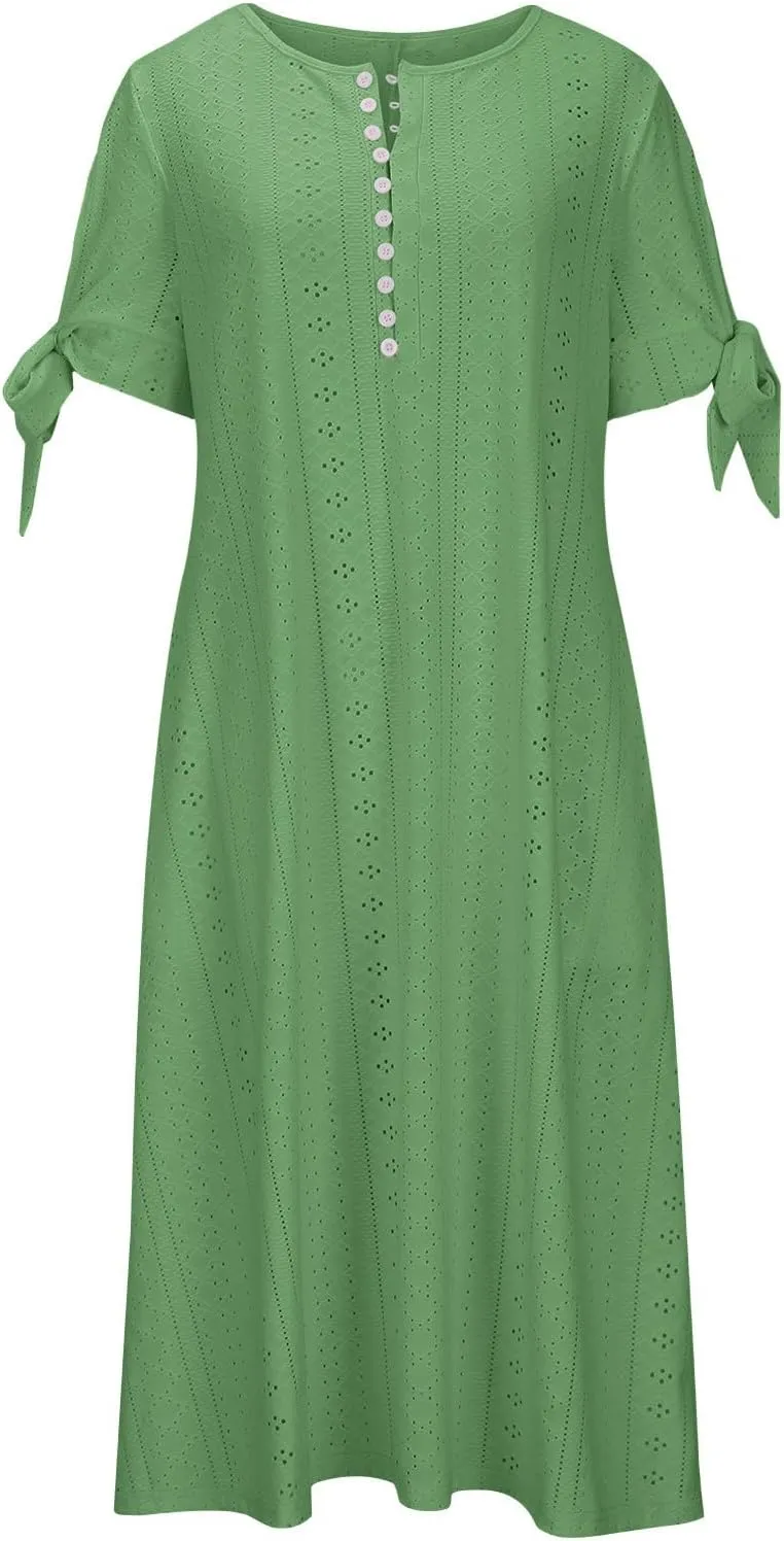 Womens Bohemian Maxi Long Dress V Neck Beach Vacation Dresses Flowy Fashion Casual Travel Outfits with Pockets