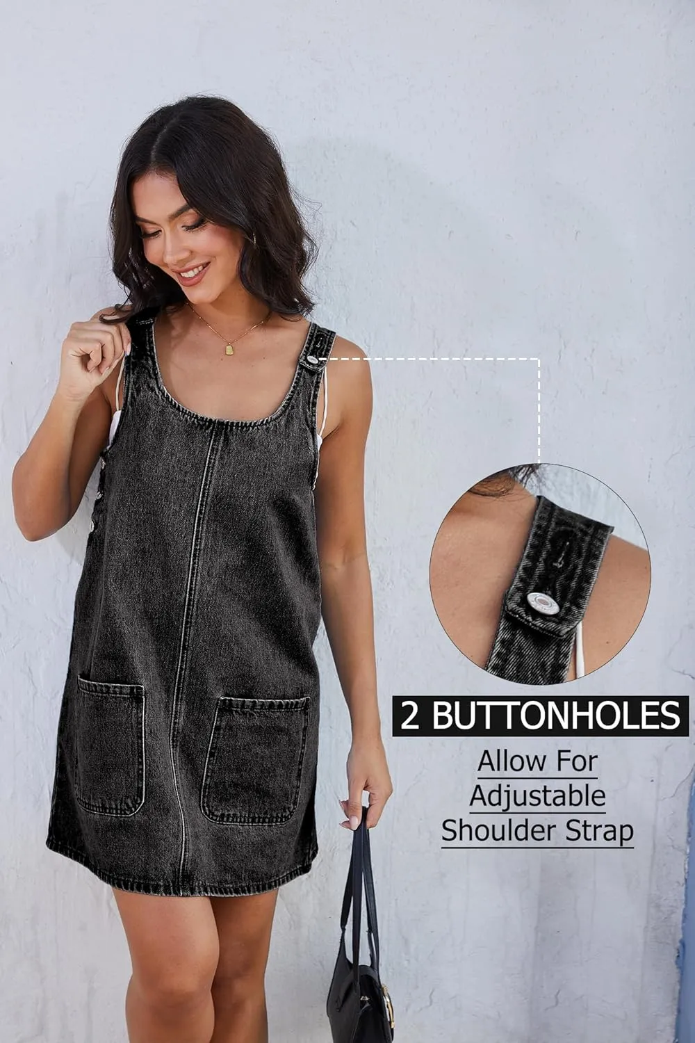 Womens Denim Overall Dress Casual Jeans Rompers Jumper Overalls
