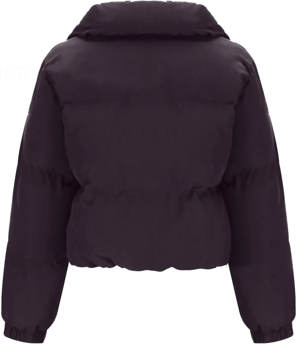 Womens Fashion Cropped Puffer Jacket Casual Solid Versatile Down Coat Slim Comfy Quilted Outwear 2024 Winter Warm Coats