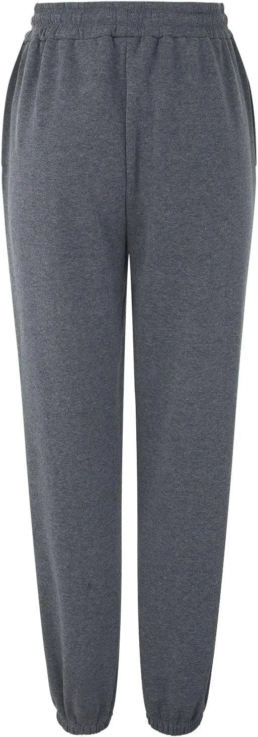 Women's High Waisted Sweatpants Cinch Bottom Sporty Active Joggers Pants Workout Baggy Lounge Bottoms with Pockets