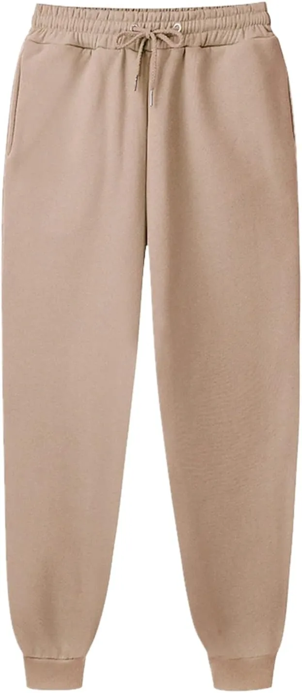 Women's High Waisted Sweatpants Workout Active Joggers Pants Lounge Bottoms Drawstring Elastic Waist Athletic Pant