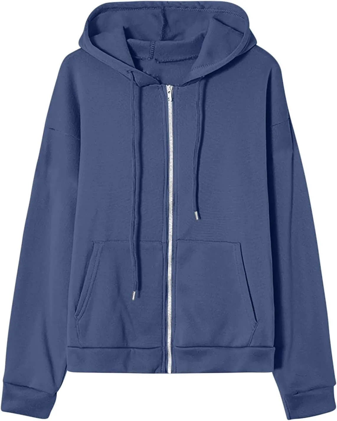 Womens Jackets Womens Zip Up Hoodies Cropped Sweatshirts Fleece Jackets Fall Outfits Casual Hooded Tops Winter