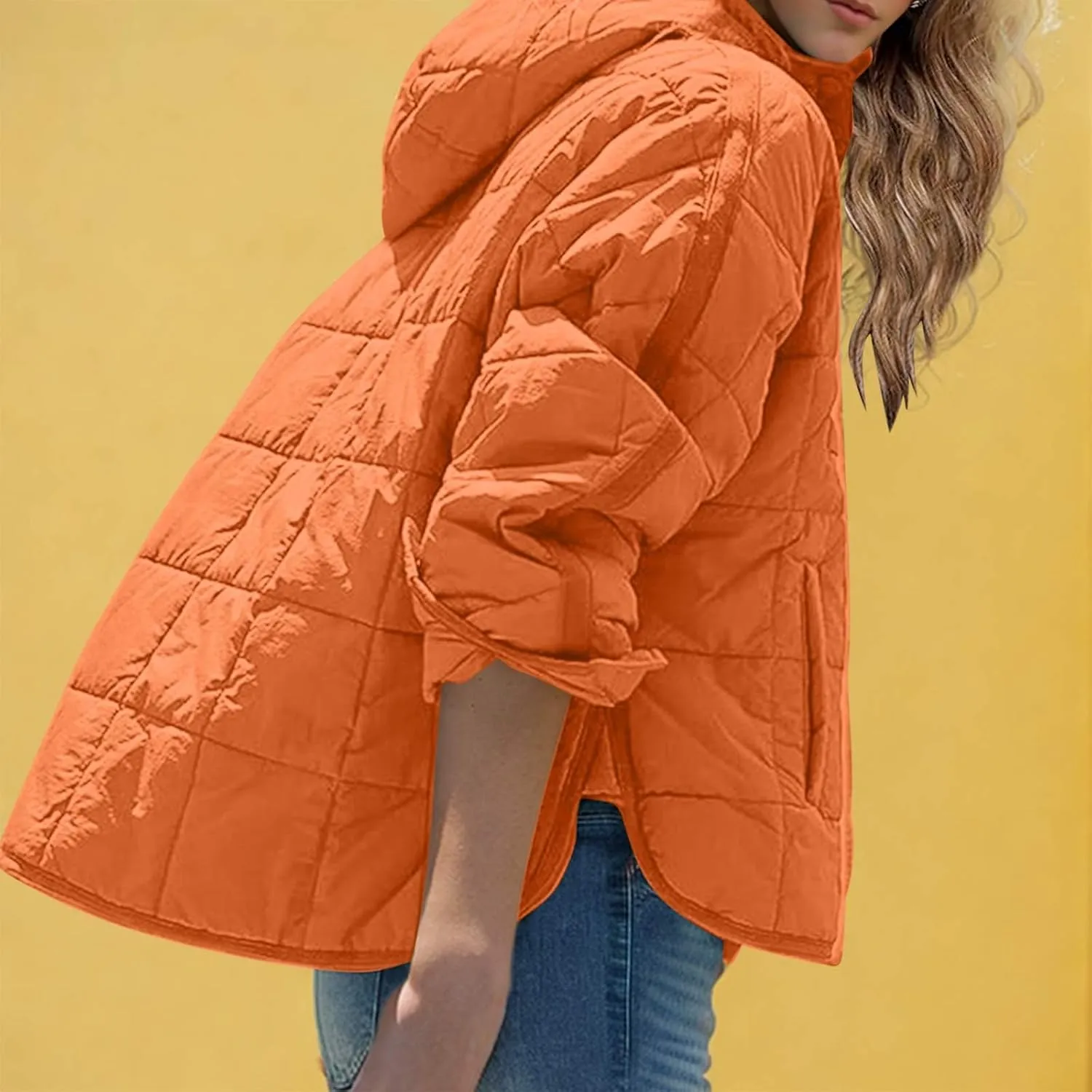 Womens Lightweight Puffer Jackets Warm Hooded Short Winter Coats Thicken Quilted Jackets Cropped Down Coats Outerwear