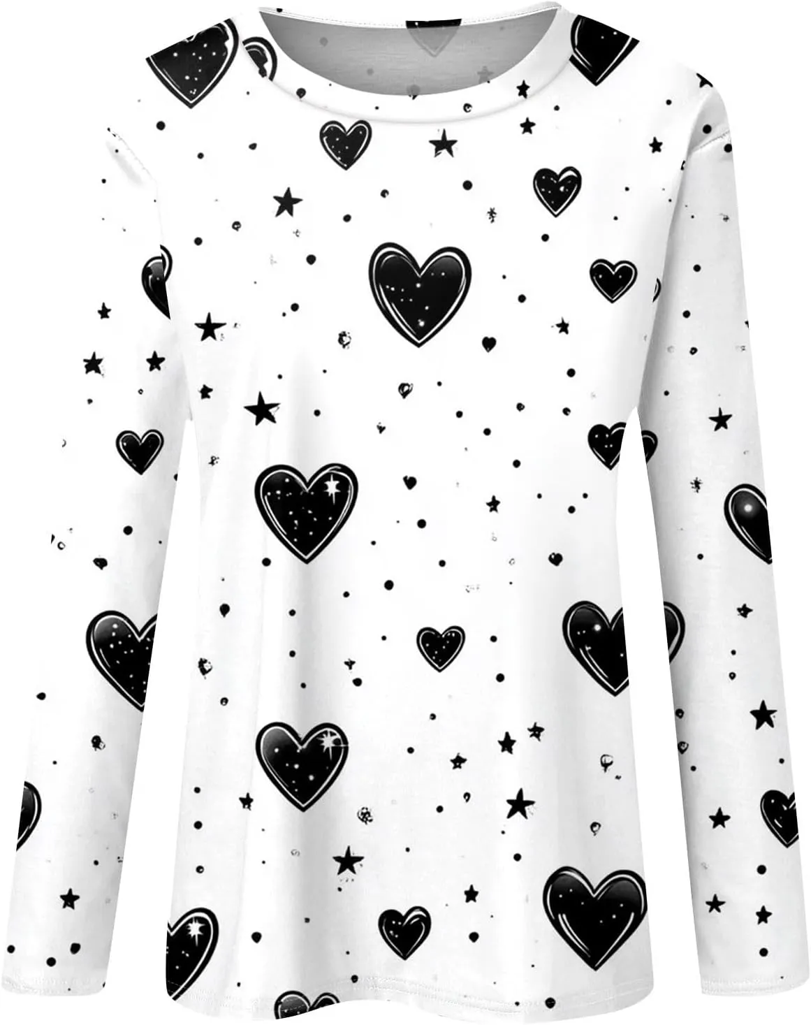 Womens Long Sleeve Tops Fall Shirt Women Dressy Casual Plus Size Round Neck Cute Tops
