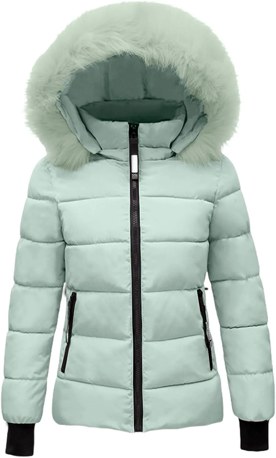 Womens Plus Size Winter Down Coats Hooded Thermal Thicken Quilted Puffer Jacket Outdoor Skiing Snowboarding Coat