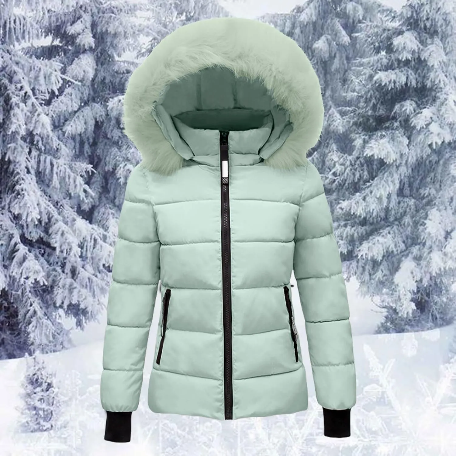 Womens Plus Size Winter Down Coats Hooded Thermal Thicken Quilted Puffer Jacket Outdoor Skiing Snowboarding Coat
