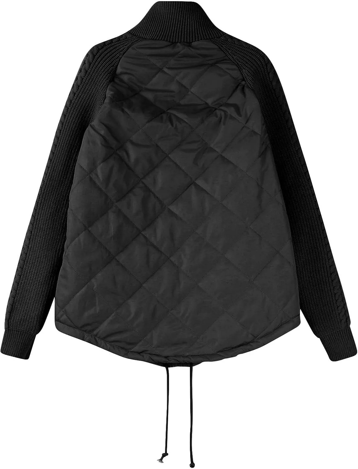 Women's Puffer Parka Jacket Baggy Lightweight Stand-Up Collar Zip Puffer Jacket Warm Winter Down Coat with Pockets