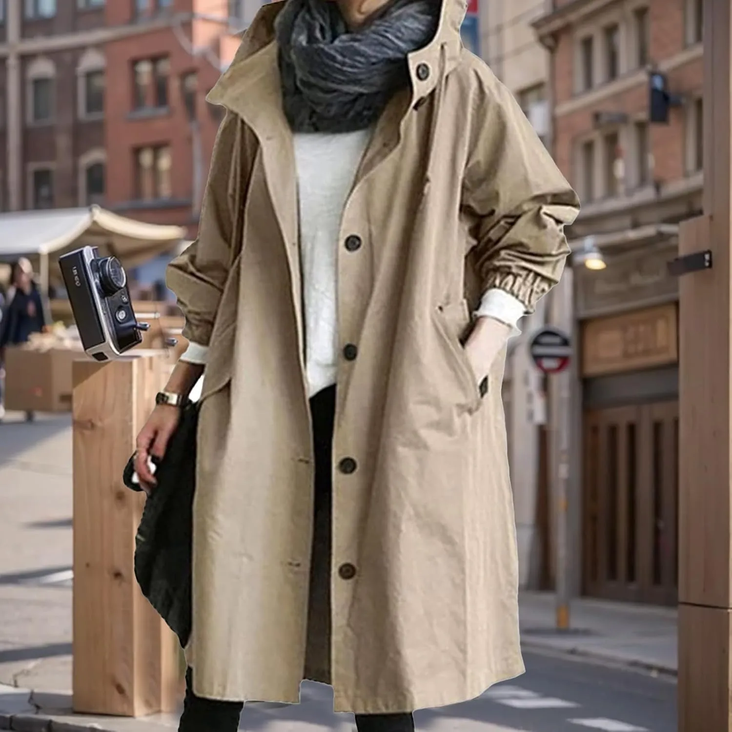 Womens Rain Jackets Waterproof with Hood Plus Size Long Raincoat Lightweight Hooded Windbreaker Jackets