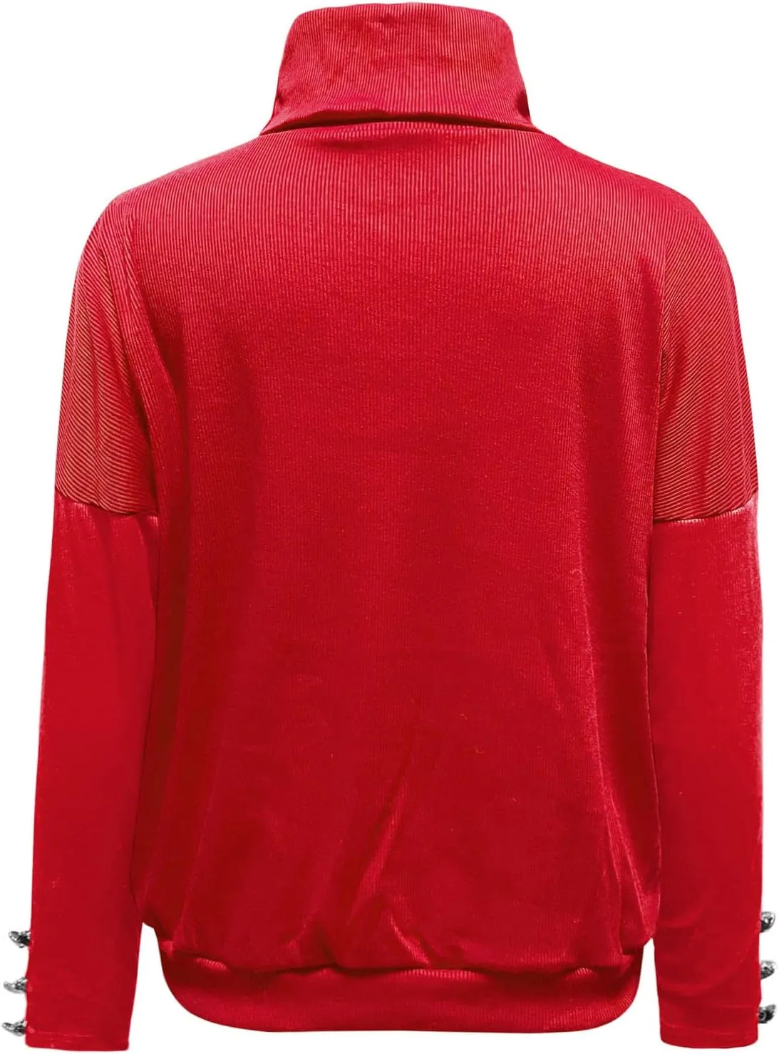 Women's Ribbed Knit Sweater Long Sleeve Turtleneck Trendy Sweaters Comfortable Loose Fit Sweaters