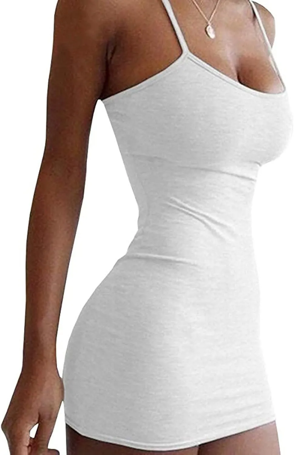 Women's Sexy Tight Sleeveless Mini Dress Sexy Bodycon Dress 2024 Summer Short Tight Dresses Party Club Dress