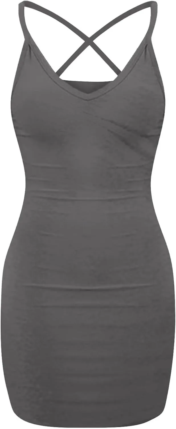 Women's Sexy Tight Sleeveless Mini Dress Sexy Bodycon Dress 2024 Summer Short Tight Dresses Party Club Dress