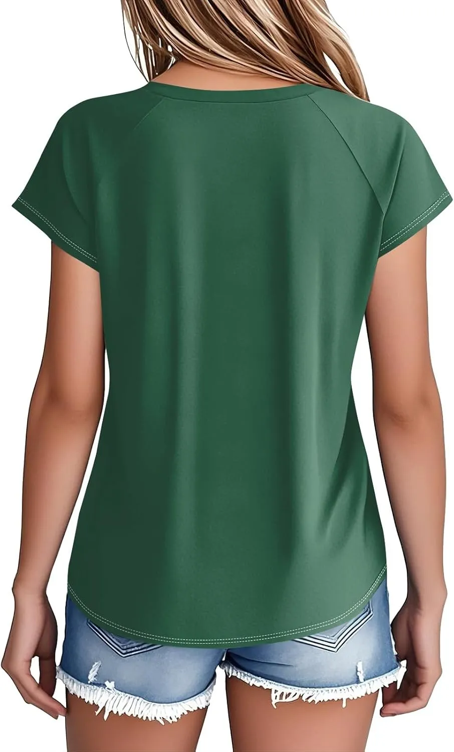 Womens Summer Tops Going Out Workout Outfits Short Sleeve T Shirts Business Casual Dressy Fashion Trendy Clothes 2025