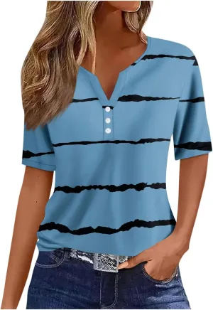 Womens Trendy 2024 Short Sleeve Tops Summer Blouses Shirts Vacation Tshirts Tee Dressy Causal Ladies Clothing