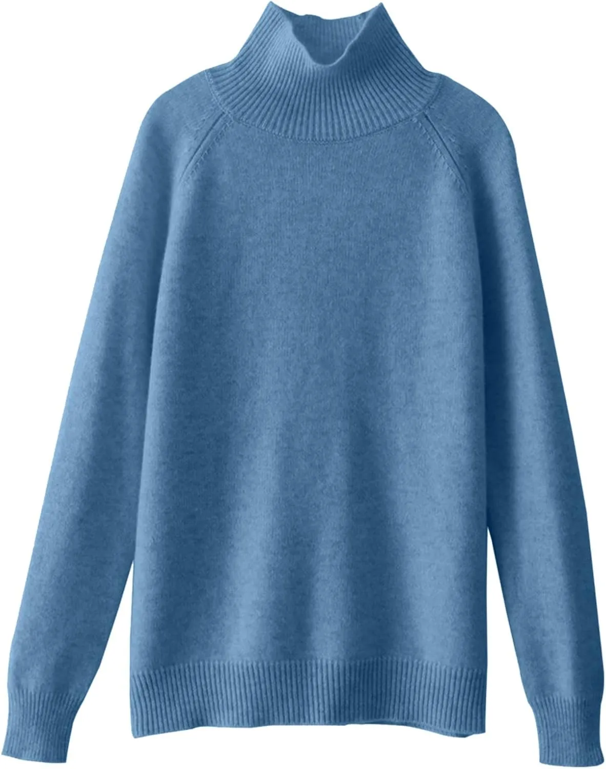 Womens Turtleneck Ribbed Knit Sweater Fall Warm Lightweight Trendy Jumpers Long Sleeve Loose Fit Casual Pullover Tops