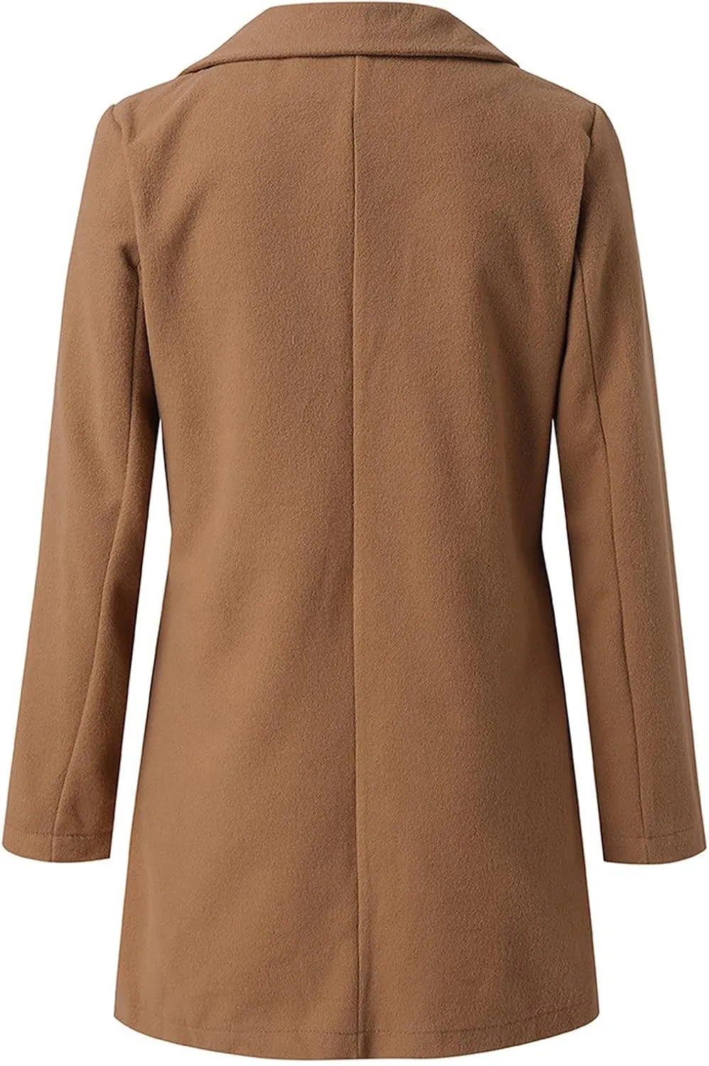 Womens Winter Coats Woman Winter Elegant Blend Slim Double Breasted Outerwear Artificial Wool Long Woman Women