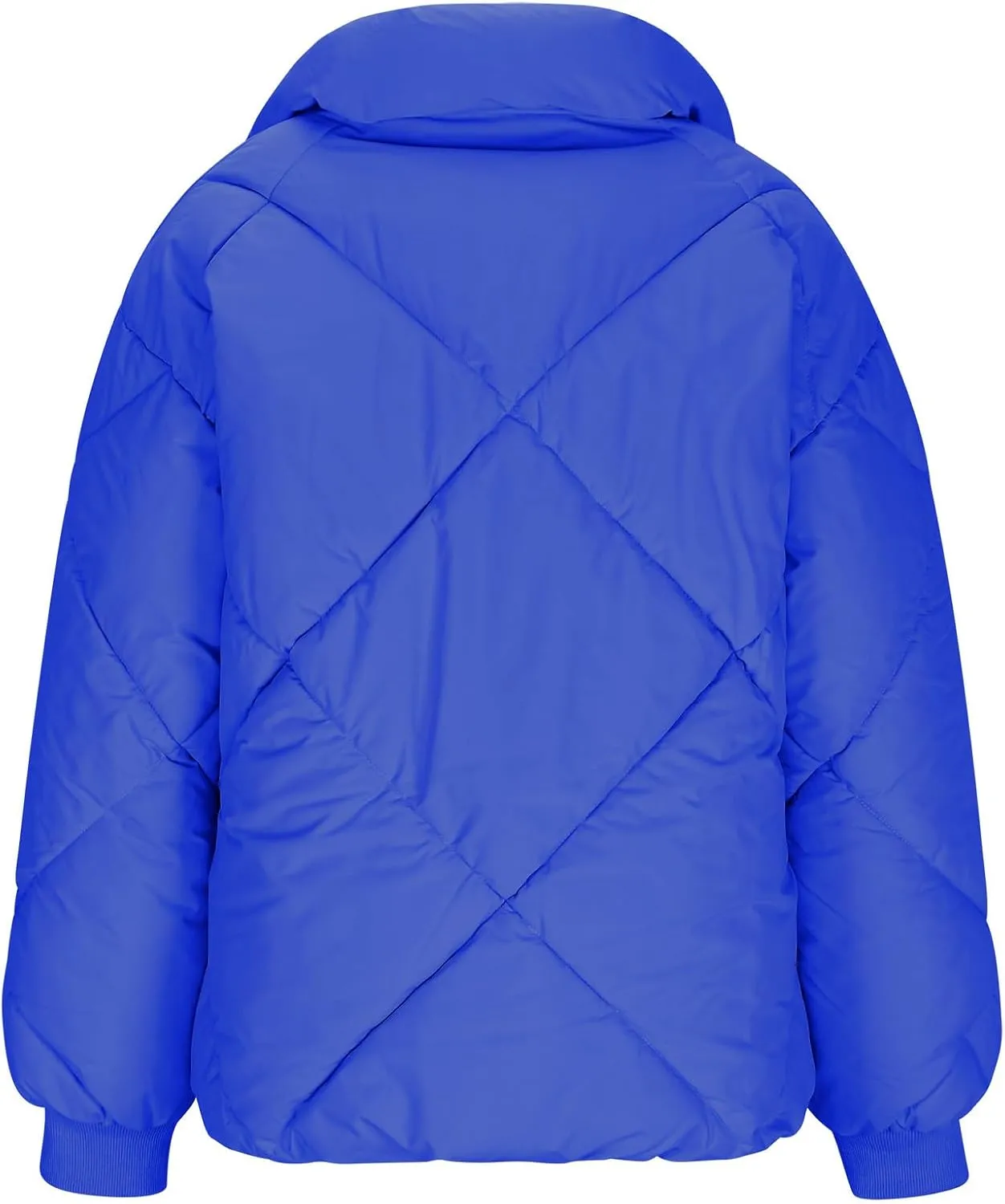 Womens Winter Puffer Jacket Warm Padded Wadded Jackets Zip Up Down Coats Quilted Puffy Outerwear Clothing