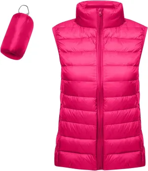 Womens Zip Up Warm Puffer Jacket Vest Oversized Lightweight Y2k Sleeveless Outerwear Plus Size Fall Fashion 2024