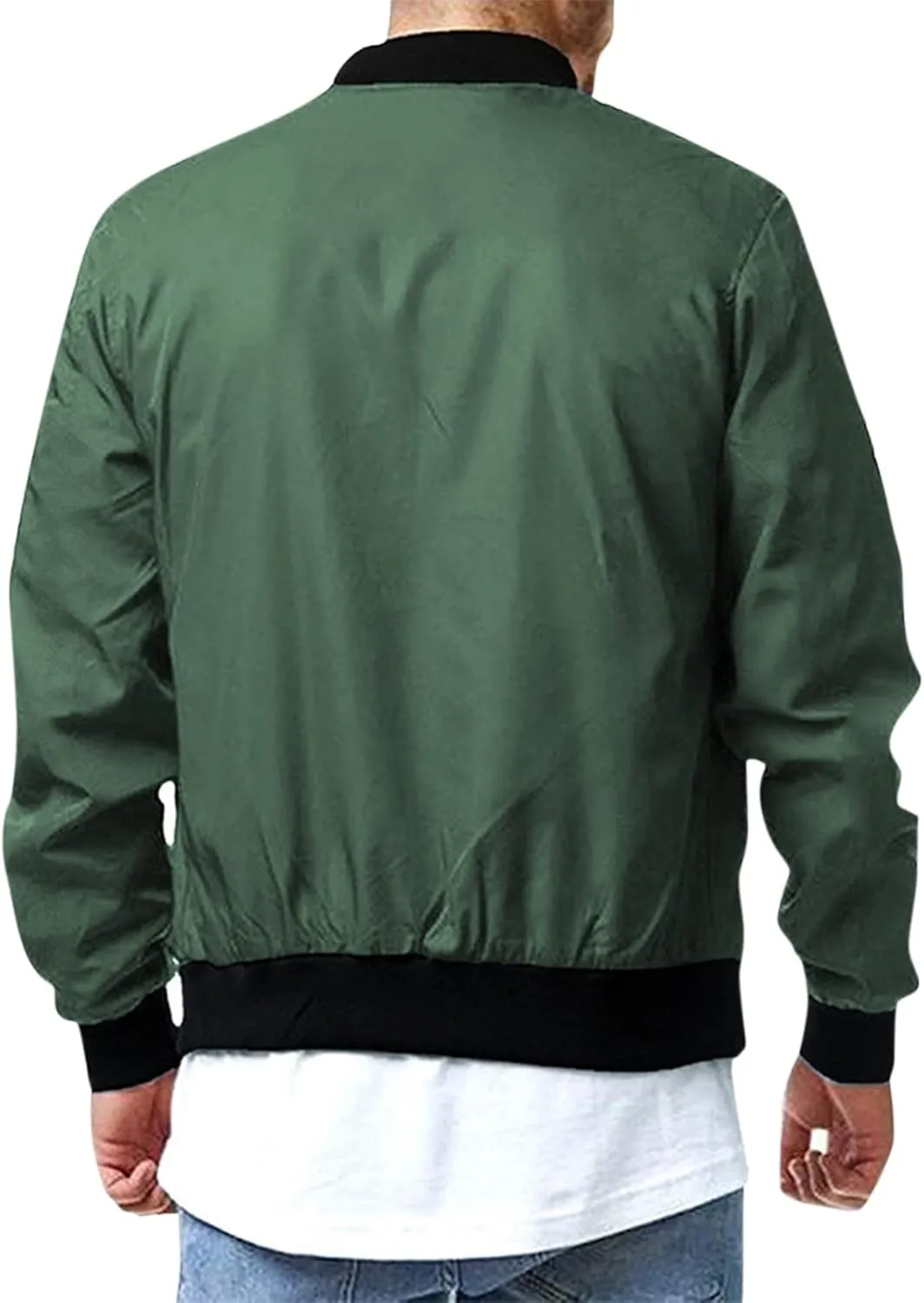 Ymosrh Fashion Jackets for Men Bomber Jacket Spring Fall Causal Softshell Windbreaker Coat Outerwear Mens Jackets