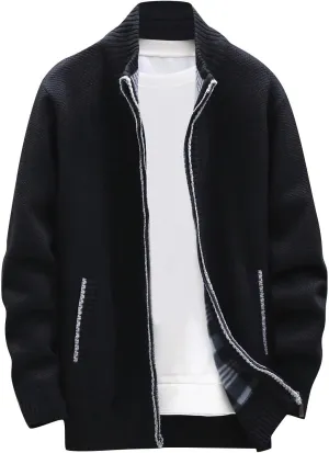 Ymosrh Mens Jackets Autumn And Winter Men's Fashion Loose Cardigan Warm Lapel Hooded Jacket Sweater Jackets