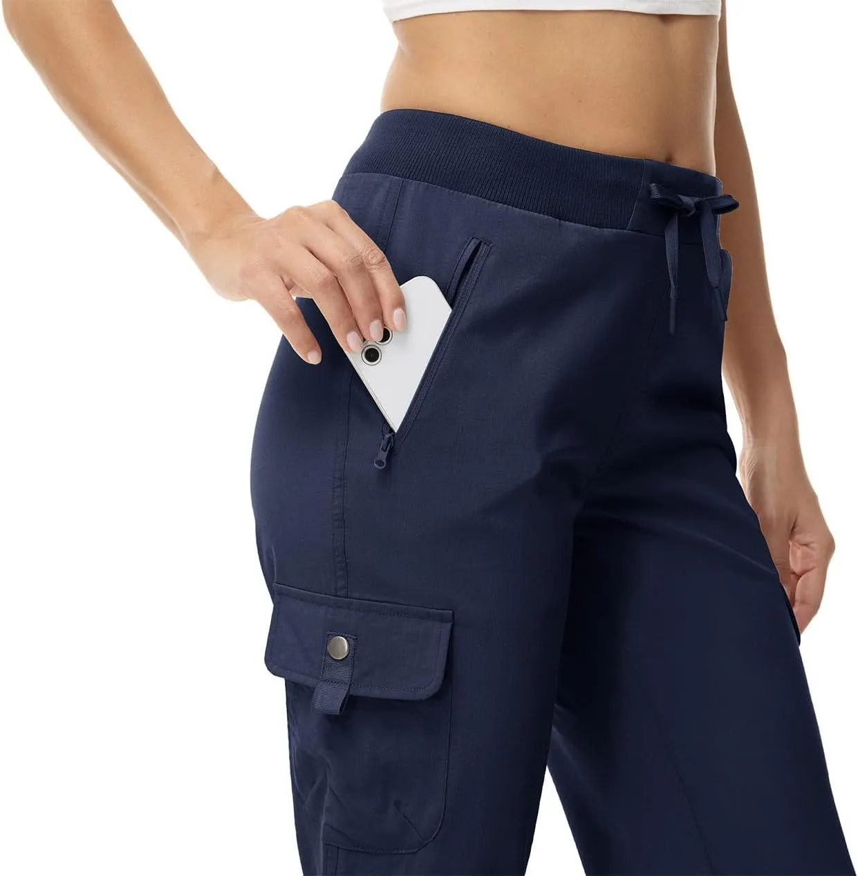 YSENTO Womens Cargo Capri Pants with 4 Pockets Summer Bottoms Lightweight Quick Dry Hiking Athletic Joggers