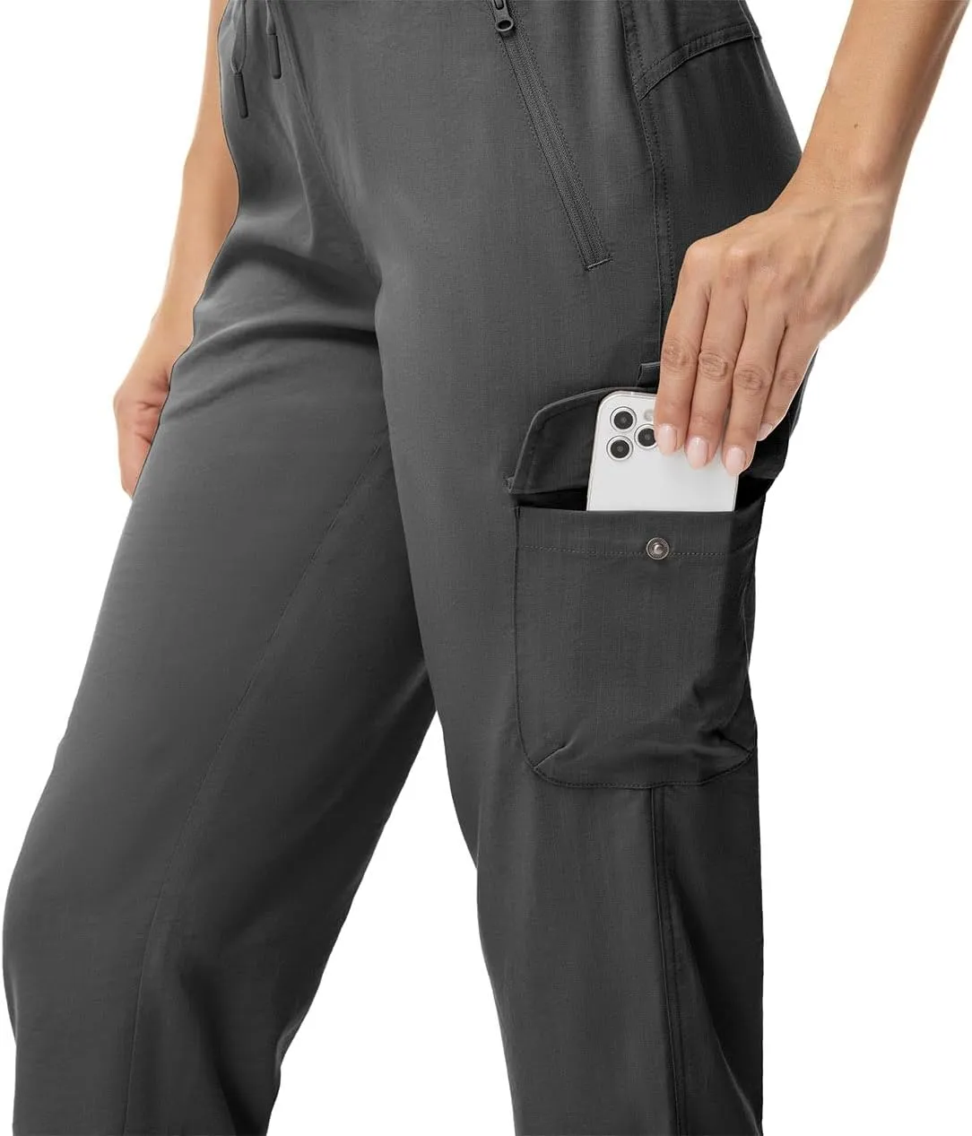 YSENTO Womens Cargo Capri Pants with 4 Pockets Summer Bottoms Lightweight Quick Dry Hiking Athletic Joggers