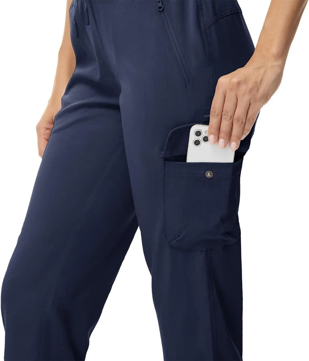 YSENTO Womens Cargo Capri Pants with 4 Pockets Summer Bottoms Lightweight Quick Dry Hiking Athletic Joggers